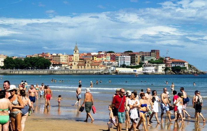 Apartmán Atico Marques Vistas Al Mar - Garaje Opcional Gijón Exteriér fotografie